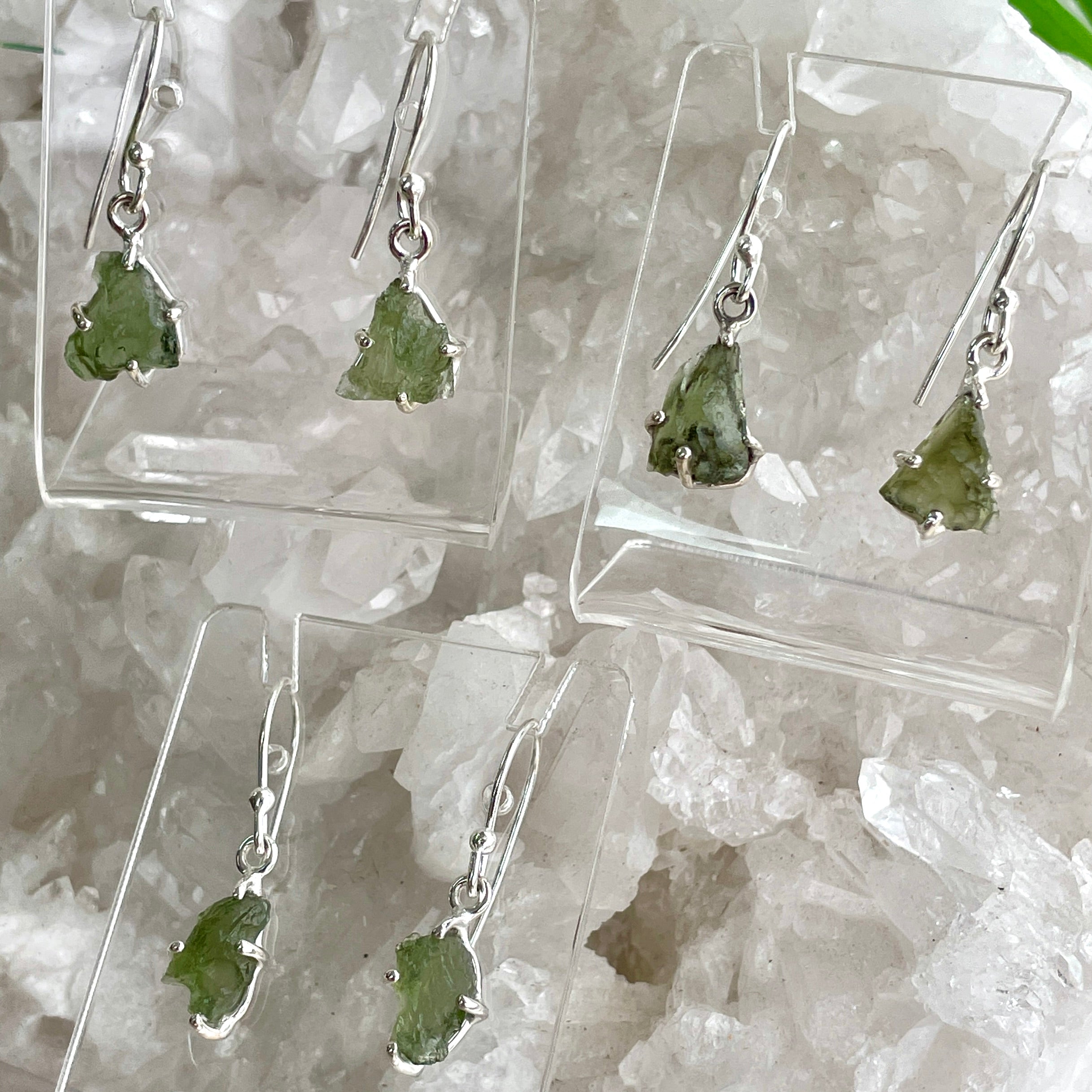 Moldavite Earrings Moldavite Earrings